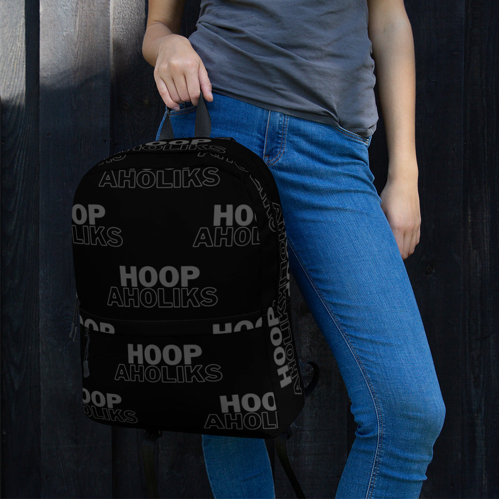 Black Varsity HoopAholiks Backpack